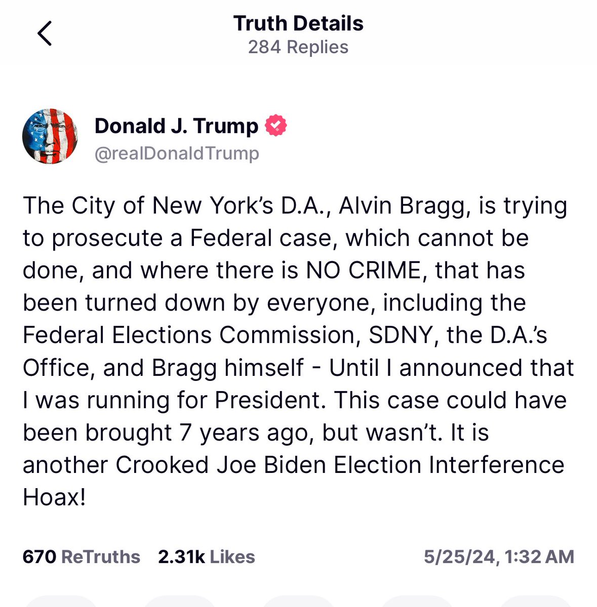 President Trump was up at 1:30 am calling out Alvin Bragg’s @ManhattanDA Election Interference. The man works all day and never rests. He’s the fighter we need. #Trump2024