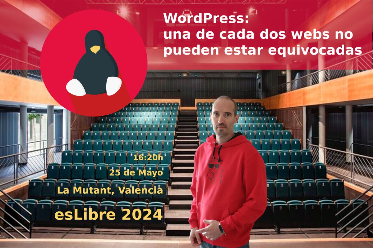 WordPress: una de cada dos webs no pueden estar equivocadas

📅 25/05/2024

🕛 16:20 CET

📍 La Mutant - Valencia (España)

📺 eslib.re/2024/horario/