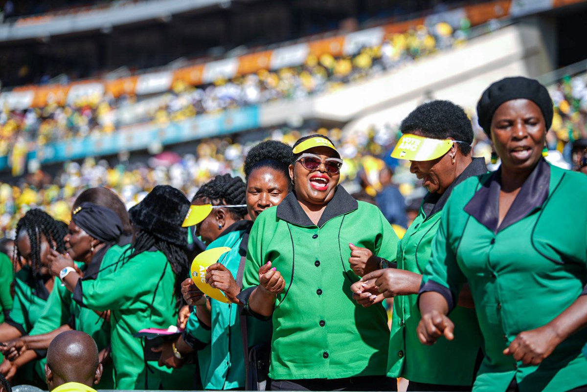 MYANC's tweet photo. Women’s League Dumela👋🏾

📍 ANC #SiyanqobaRally, FNB Stadium 

#VoteANC2024
#LetsDoMoreTogether https://t.co/PRQLTnQp1X
