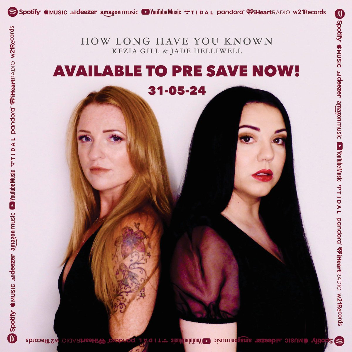 Our brand new single 'How Long Have You Known' is now available to Pre-Save!

<a href="/jadehelliwell2/">Jade Helliwell</a> and I are so excited to finally be releasing this song on Friday 31st May and every pre-save counts!!

⬇️PRE SAVE⬇️
presave.w21records.com/HOWLONGHAVEYOU…

<a href="/ZimagineD/">ZimagineD</a> 
<a href="/W21Music/">w21Music</a> 

#countrymusic