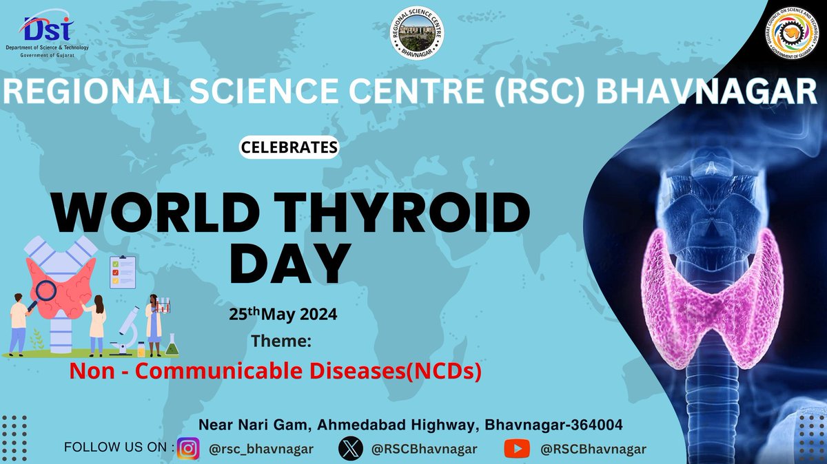 'Today, on #WorldThyroidDay, let's raise awareness about thyroid health and the importance of early detection and treatment. Thyroid disorders affect millions worldwide, but with education and support, we can empower individuals to take control of their health and well-being.