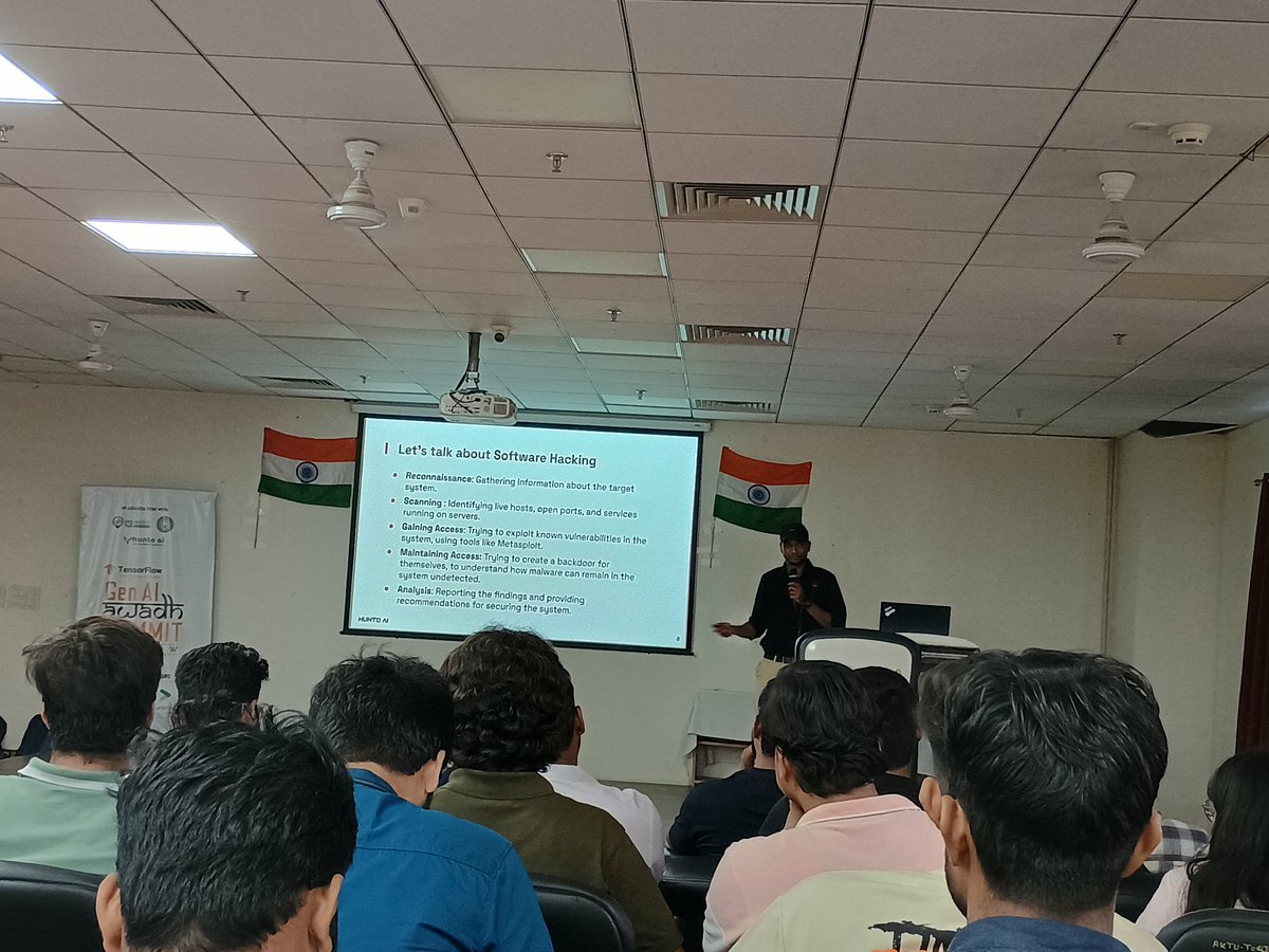 Vijaytwts7's tweet photo. Attended the 'GEN AI AWADH SUMMIT LUCKNOW 2024โจ" Excited to learn and explore Generative AI , Crafting Visions with Gemini, Large Language Models,
Fine-Tuning Google's Large Language Model Gemma with Keras NLP and
Evolution of AI .
#GenAI #TFUGLucknow #Innovation
#LucknowAI https://t.co/g4zpMLbysq
