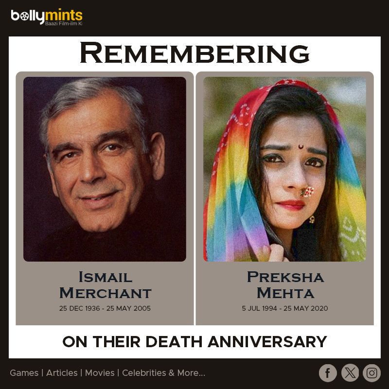 Remembering #IsmailMerchant Ji & #PrekshaMehta On Their #DeathAnniversary !
