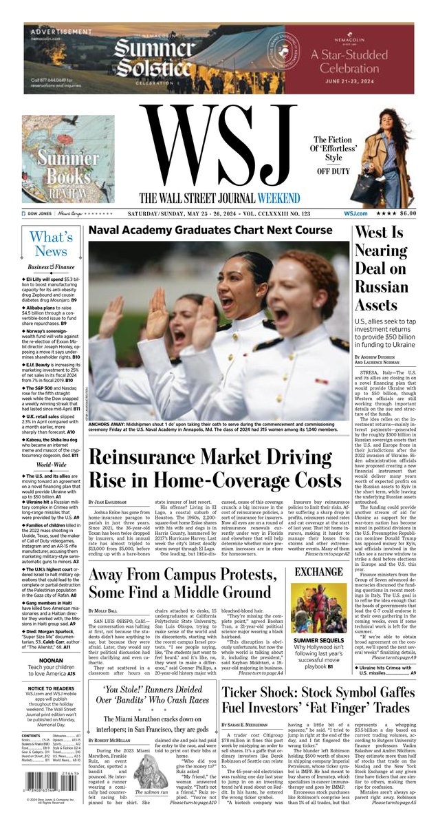 Take a look at the front page of today's Wall Street Journal. on.wsj.com/3UW3xRp