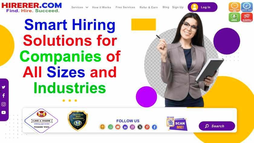 HIRERER.COM, Your Partner in Talent Acquisition

visit hiring.hirerer.com to know more

#HRServices #HiringSolutions #StrategicHR #Recruitment #HRConsulting #rentahr #outofjob #Hirerer #SmartlyHiring #iHRAssist #SmartlyHR