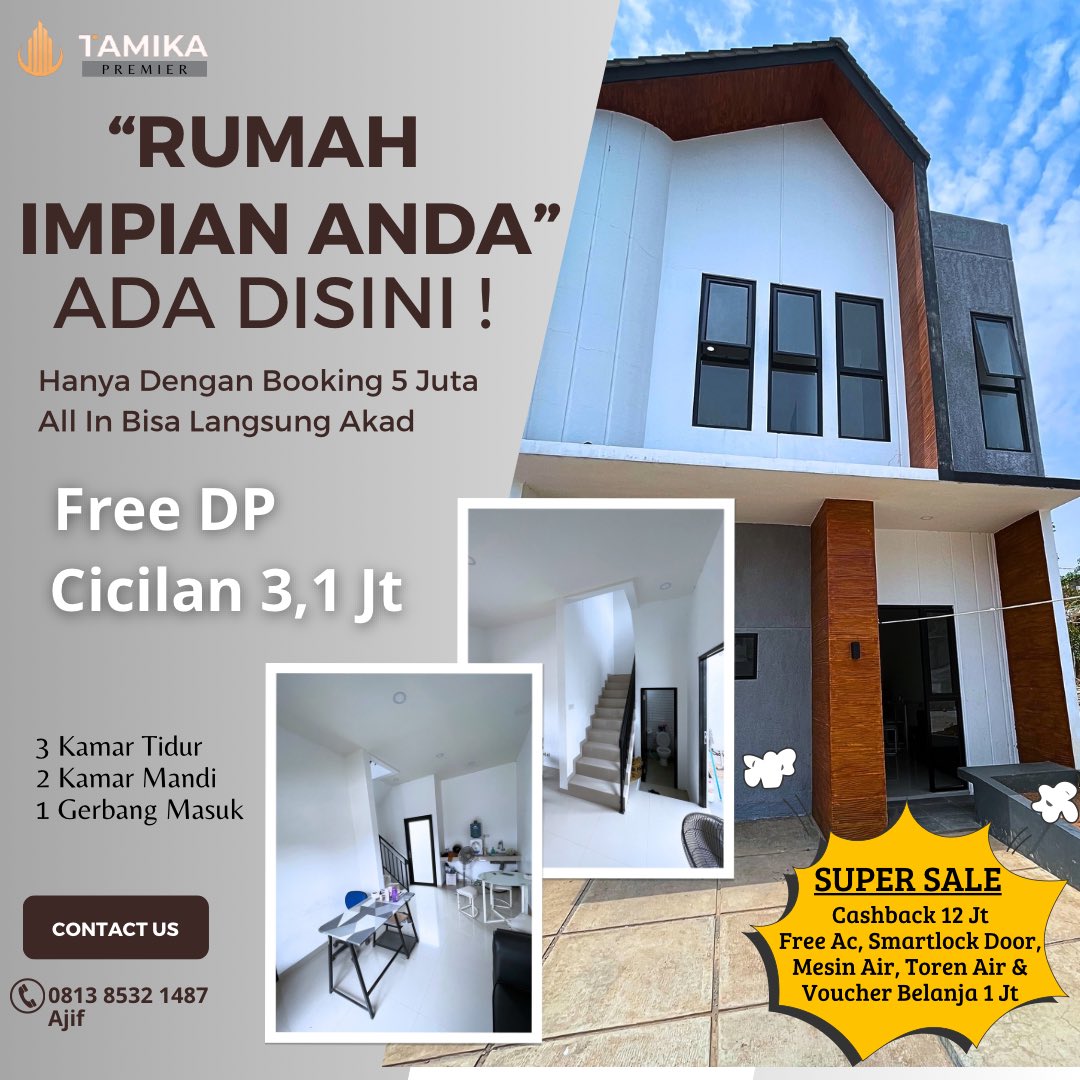 _jief's tweet photo. @Minnie_imut 🏘 Rumah Cluster 2 Lantai
📍 Lokasi Jatiasih Bekasi
✅ Tanpa Dp
✅ Cicilan 3.1 jta
✅ Cukup Booking 5 jta All in Langsung akad.
❤️ Bisa Cash or KPR

Info &amp; Pemesanan : 081385321487 https://t.co/CegDlPRIDu