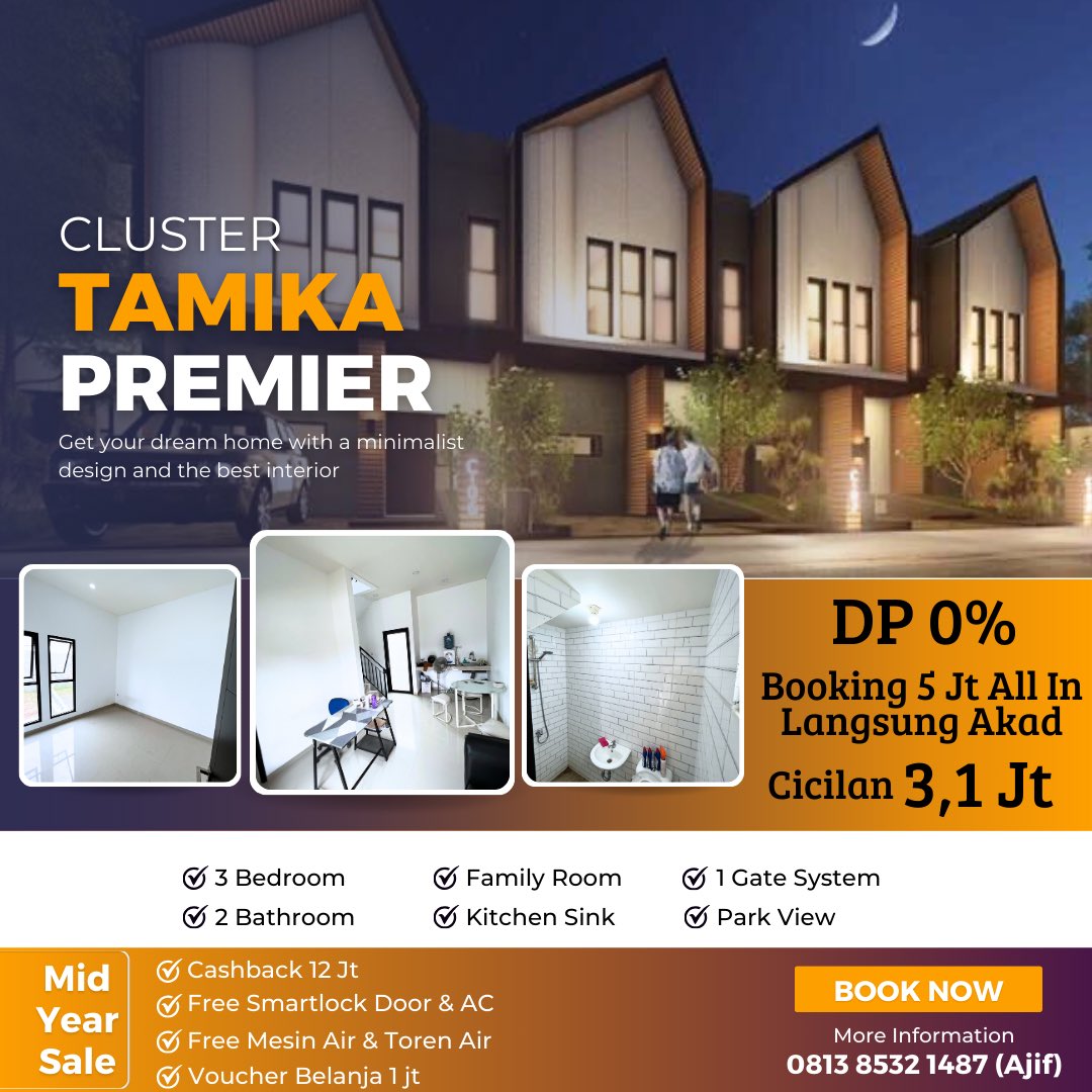 _jief's tweet photo. @Minnie_imut 🏘 Rumah Cluster 2 Lantai
📍 Lokasi Jatiasih Bekasi
✅ Tanpa Dp
✅ Cicilan 3.1 jta
✅ Cukup Booking 5 jta All in Langsung akad.
❤️ Bisa Cash or KPR

Info &amp; Pemesanan : 081385321487 https://t.co/CegDlPRIDu