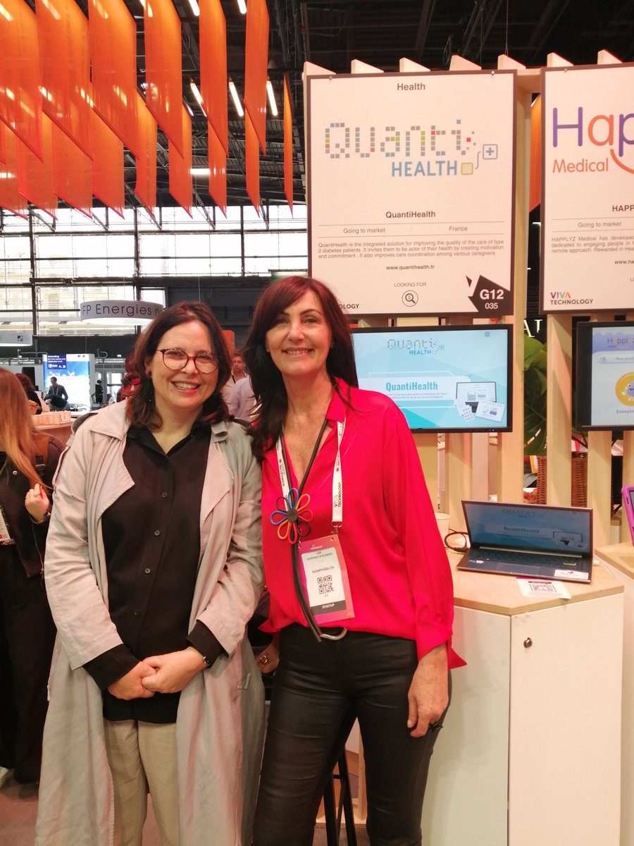 #VivaTech Quand  une #femmesdesante rencontre une autre #femmesdesante à @VivaTech 😉 @Line_LLG @QuantiHealth_ @TandemCom_Sante @sandrinejoseph @margauxdrs @mthubeuf @PolineD @AnneSchweighof1 @Aliceannehelene #femme #innovation #diabete #esante