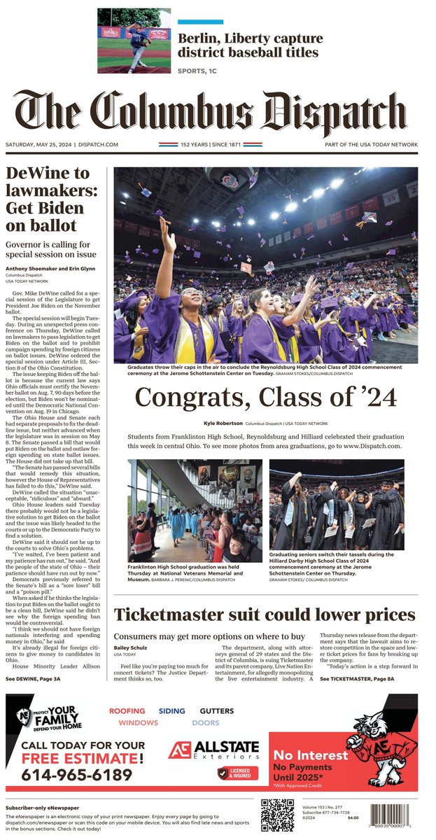 🇺🇸 DeWine To Lawmakers: Get Biden On The Ballot ▫Governor is calling for special session on issue ▫@AR_Shoemaker& Erin Glynn is.gd/Z6LO5sZ 👈 #frontpagestoday #USA @DispatchAlerts 🇺🇸