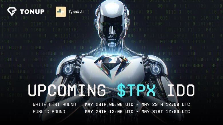 🚀 The first AI protocol on TON, TypoX AI, is set to launch on #TonUPx on May 29th.

<a href="/TypoX_AI/">TypoX AI 🤖</a>  is an AI-driven search portal designed to bridge a billion users with Web3, featuring tools like a Telegram Bot and a web page. It supports multiple languages, enhancing accessibility