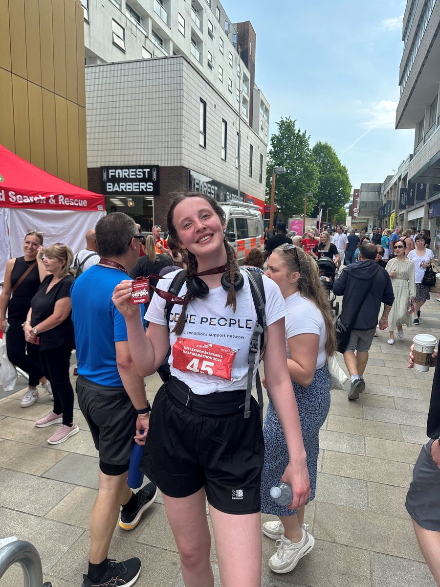 GenePeopleUK's tweet photo. A huge WELL DONE and THANK YOU! to Amy Cunnington who recently took part in the Bracknell Half Marathon, fundraising for Gene People. 

Thanks so much Amy for your support!

If you would like to raise funds for Gene People then please do get in touch! https://t.co/4WXEHtdNaa