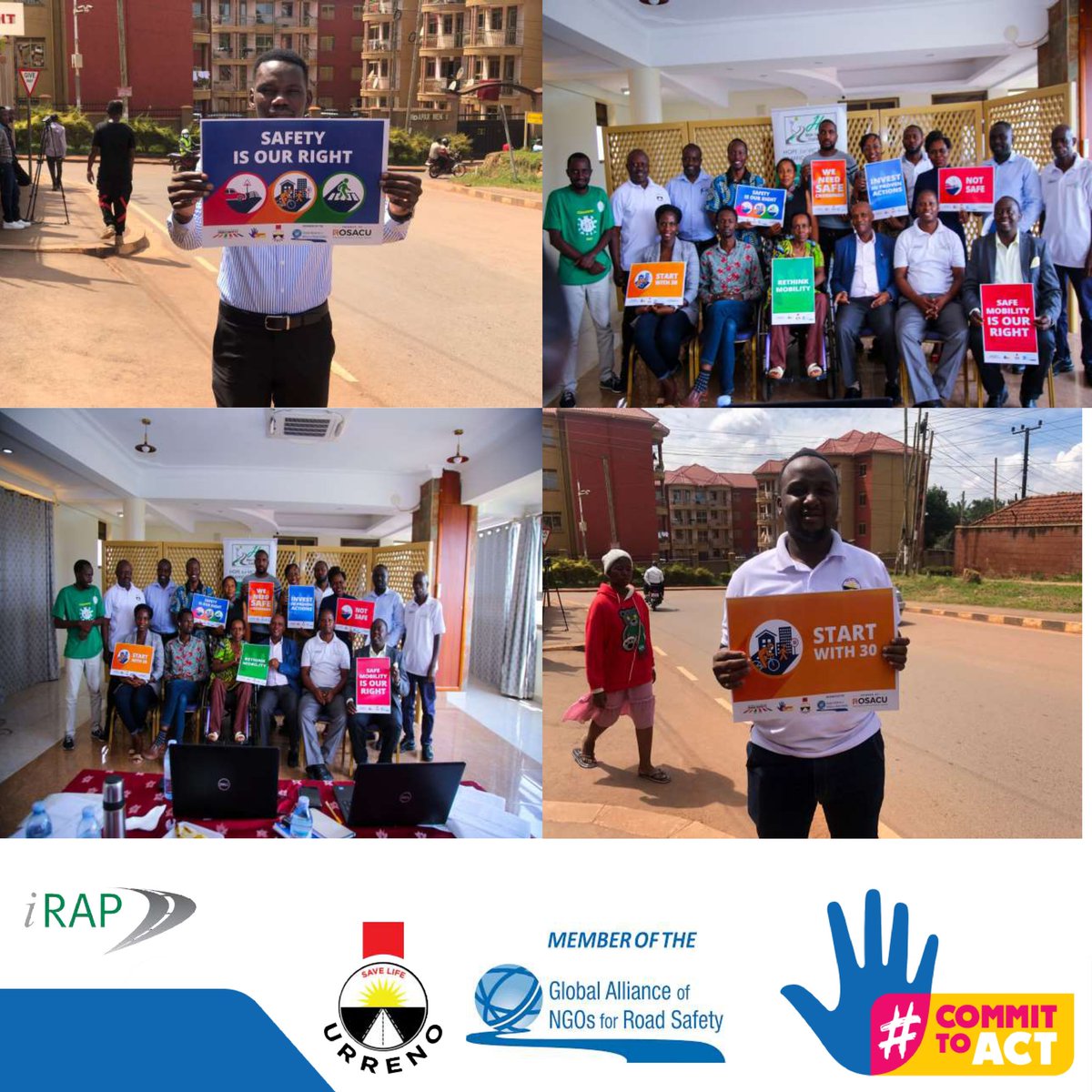 We continue the journey of the #commitToAct campaign, Road safety stakeholders taking part in this and it's always a great honor for the good cause of all the Road users especially the pedestrians #Snapshot #CommitToAct