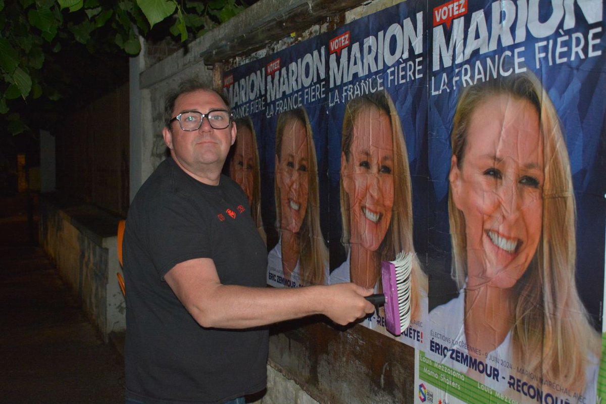 🔴Qu'on se le dise: Tous les panneaux Yvelinois seront collés 🪣 aux couleurs de @MarionMarechal ! #VotezMarion #LaFranceFière 🇨🇵💪