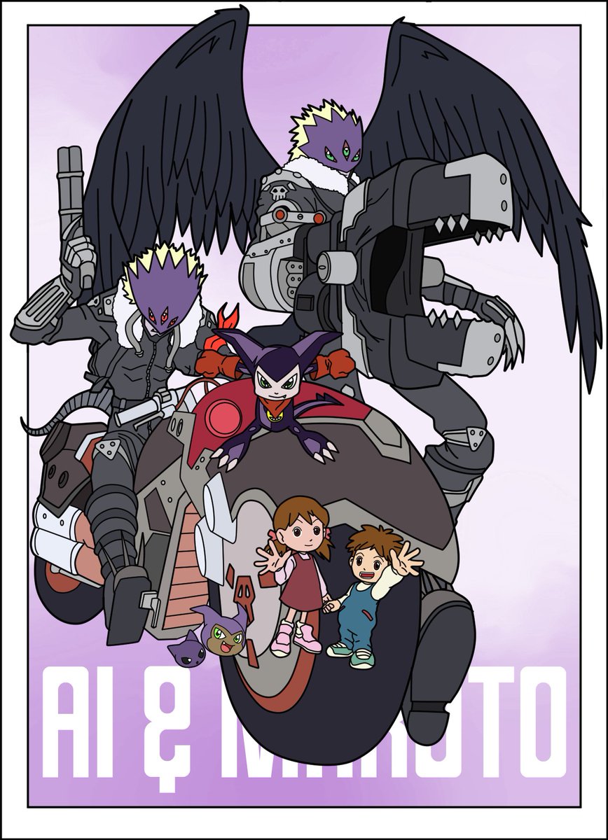 𝐀𝐈 & 𝐌𝐀𝐊𝐎𝐓𝐎
------------------------------------- 
#Digimon #デジモン #Manga #Anime #Art #DigimonTamers #Beelzemon #Beelzebumon #Impmon  #Poster #Behemoth