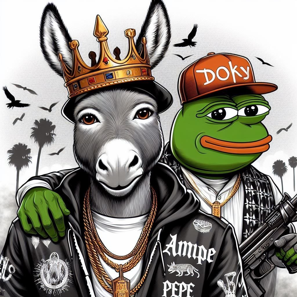 DonkeyKingSol's tweet photo. $Doky and $Pepe moving together. 
No better feelings than this.  🔥🔥 https://t.co/O15e0R1vjD