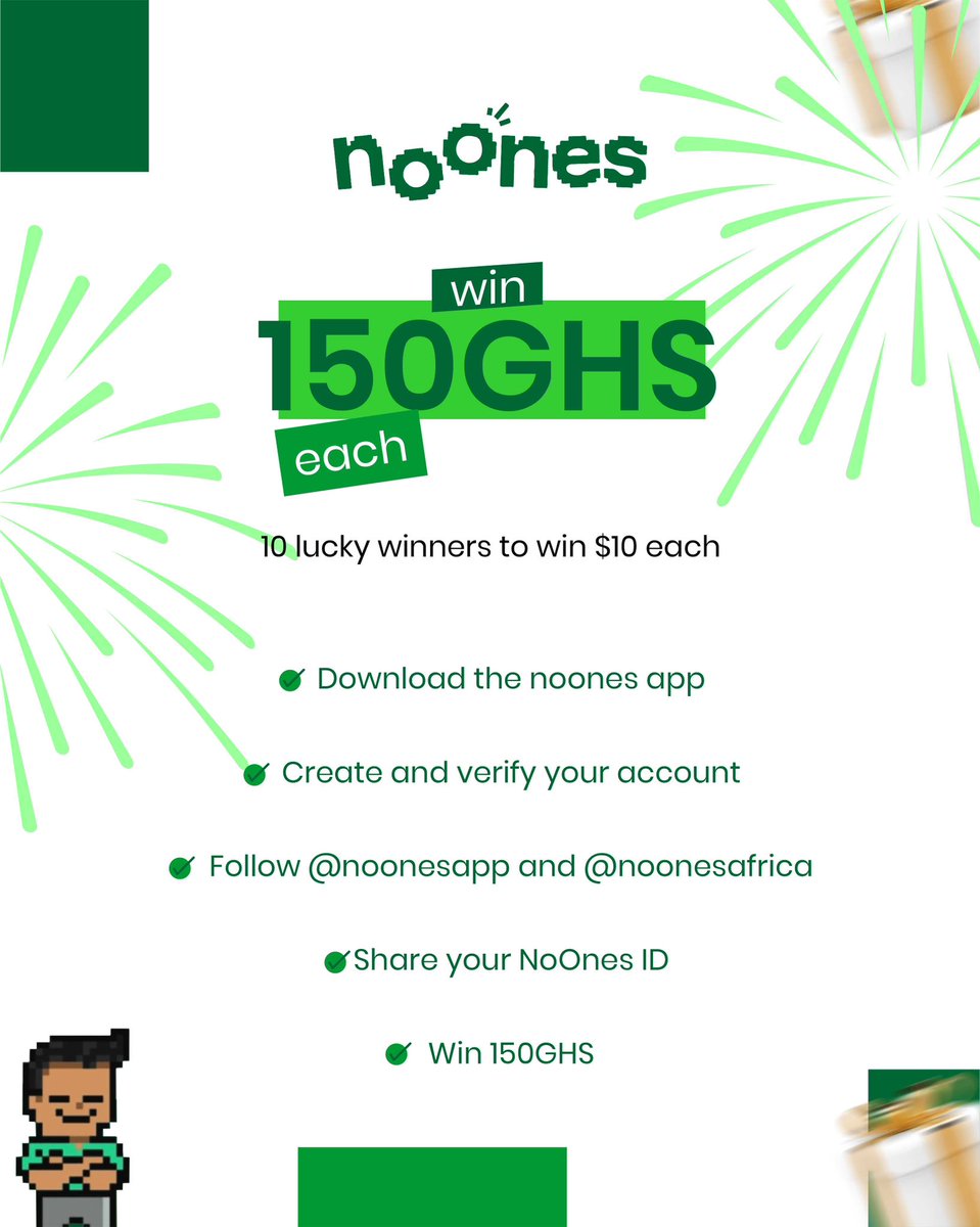 Follow instructions on the flier Win 150ghs or 10$ Repost this. Don’t forget to follow @noonesapp @noonesafrica and also share your Noones ID under this post.