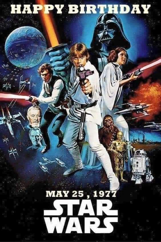 alenberg's tweet photo. ⚫ Happy birthday! ⚫ #may25th1972 #starwars https://t.co/hJSiFbpsUj