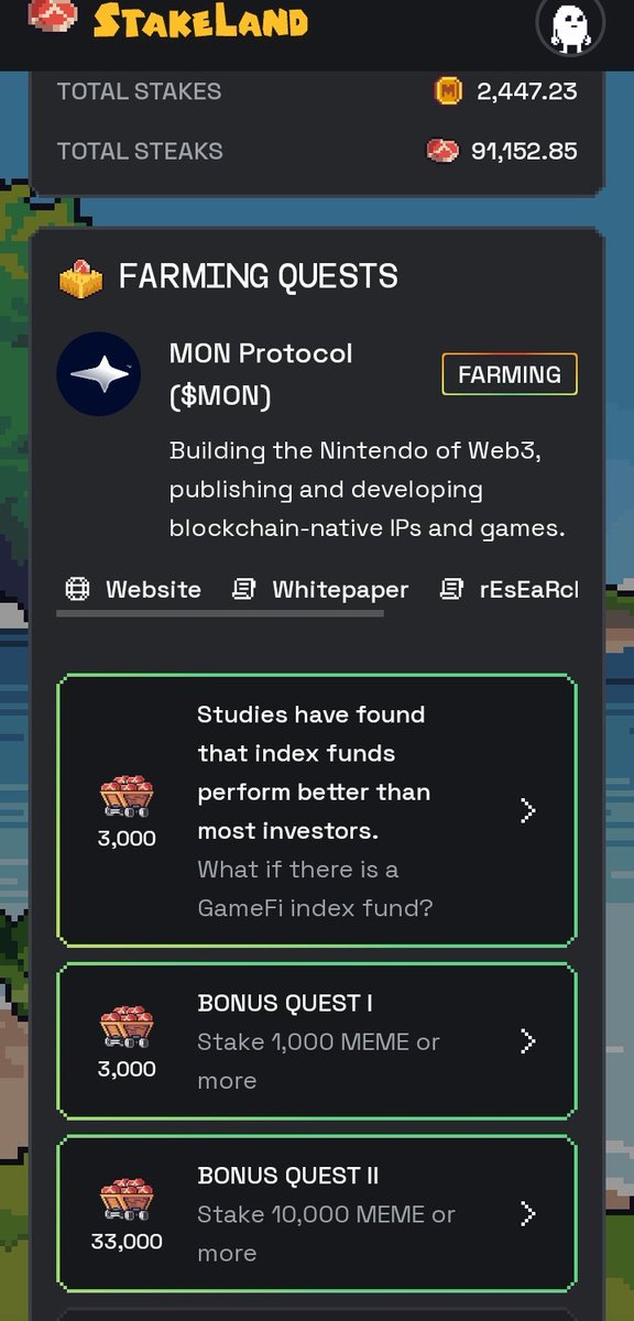 One of the newly added tasks on Memeland's farmland requires farmers to stake at least 10,000 $MEME. The tasks have 33,000 streak which is 11X of the other tasks. You guys said Auto staking the 2900 $MEME rewards for farmers was going to benefit farmers, right?