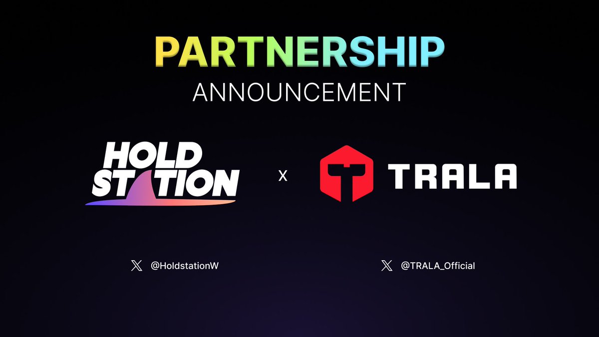 🎮 Game On! Holdstation Partners with #TRALA

#Holdstation is excited to join forces with <a href="/TRALA_Official/">TRALA</a>, the future of fun and a leading Web 3.0 all-in-one gaming platform!

This collaboration will unlock a world of possibilities for gamers, allowing Holdstation users to