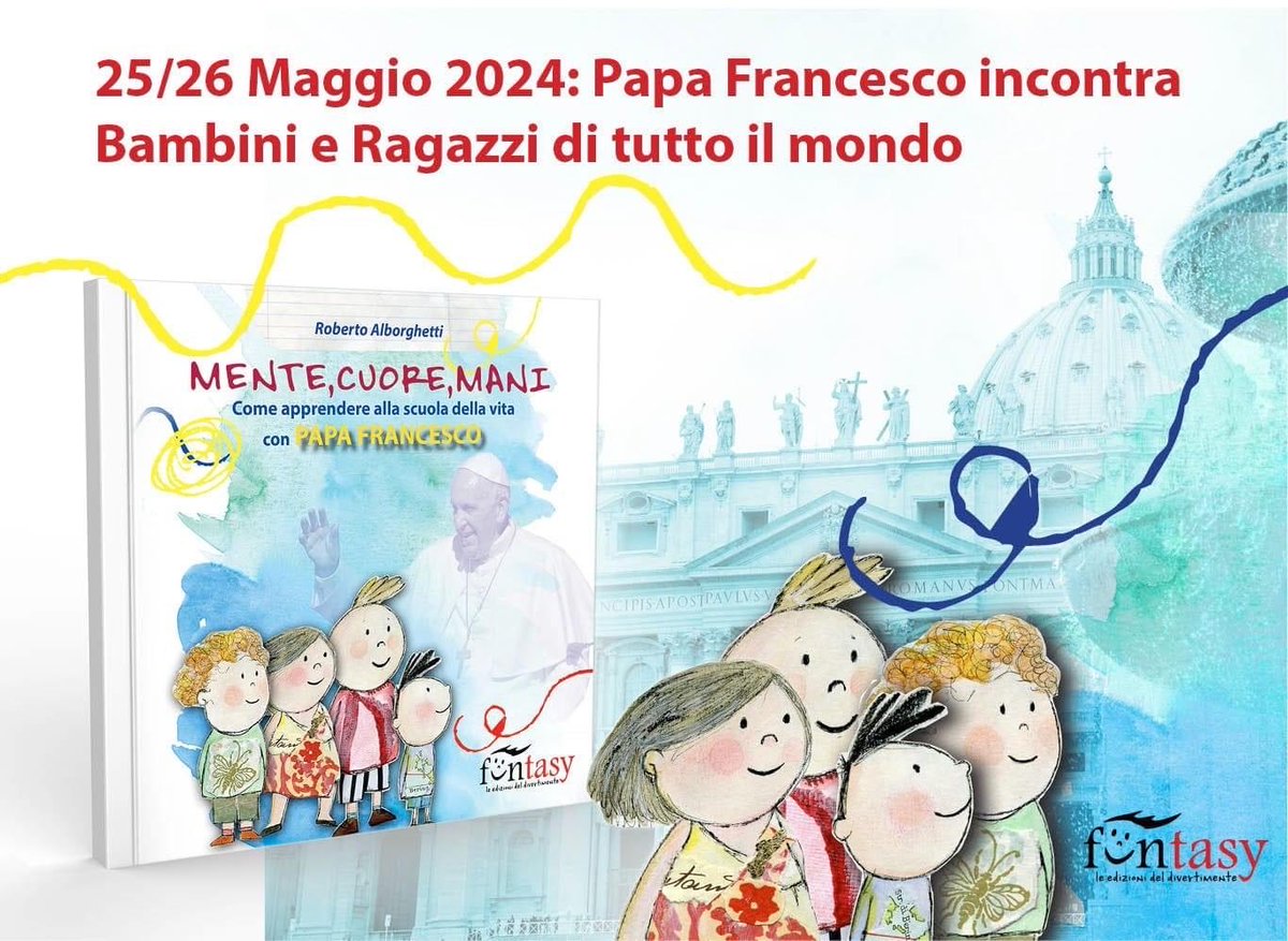 È la Giornata mondiale dei Bambini e delle Bambine. Papa Francesco li incontra oggi e domani a Roma. Lieto di avere curato il primo “librattivo” che racconta Francesco ai più giovani.È l’Agenda 2030 di Papa Francesco per le nuove generazioni.#libri #PapaFrancesco #mentecuoremani