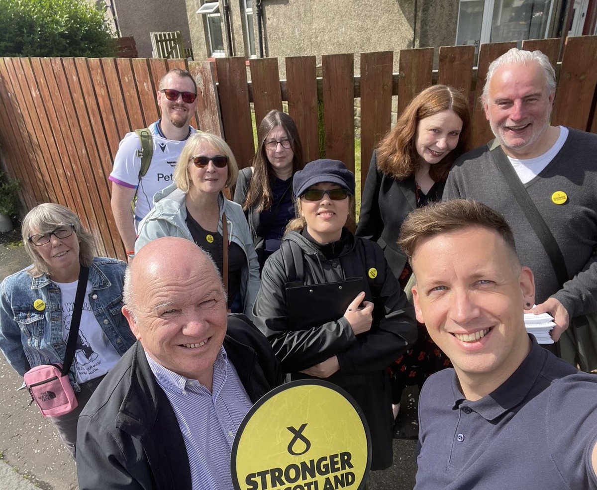 Great morning chapping doors in Sighthill in our campaign to re-elect @joannaccherry - who has been a distinguished and independent-minded voice for Edinburgh South West. #GE24 #ActiveSNP