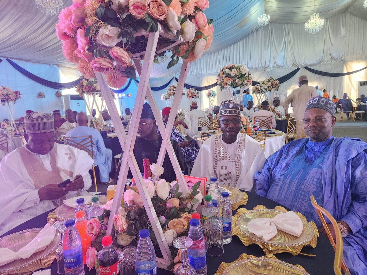 Building Bridges, yesterday I represented HE PO at the wedding Fathia of  Aliyu Mahmud (Abba) with Khadija Jafar Lawal the son of  HE Alh. Mahmud Aliyu Shinkafi (Dallatun Zamfara) former Governor of Zamfara state at Annur mosque, Abuja. May the Almighty Allah bless the union.