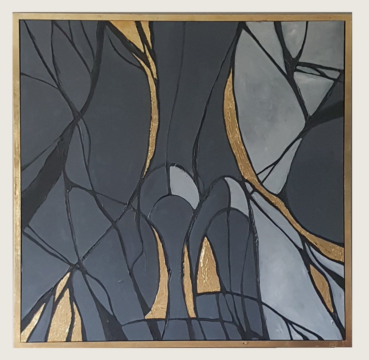 <a href="/Studio3kitchens/">S3interiors</a> #commissioned #art #painting in
#acrylicpaint &amp; #24ctgold #leaf by JMFriendship
