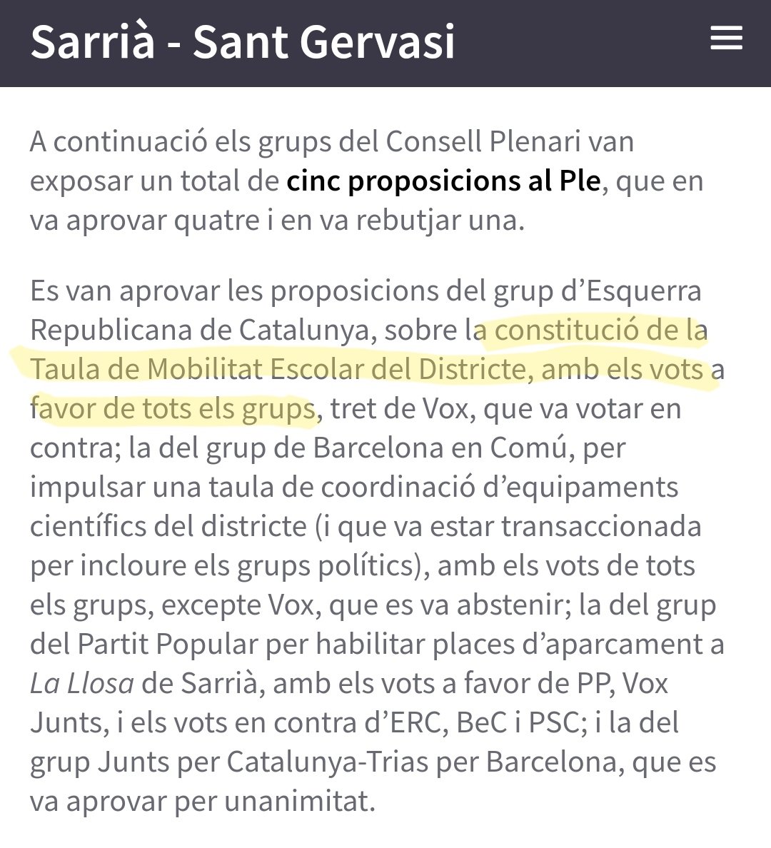 Com es concreta <a href="/Bcn_SSTG/">Sarrià - Sant Gervasi</a> ??
Si és el curs 2023-24 queda poc més d'1️⃣ mes.

#mobilitatescolar #mobilitatsostenible 
Crònica plenari: ajuntament.barcelona.cat/sarria-santger…