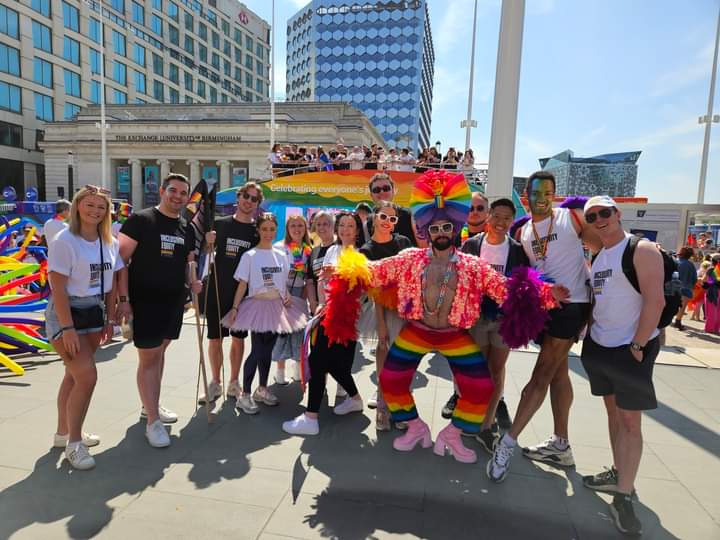 Gearing up for Pride Parade @BRB Have a great weekend everyone! #birminghampride