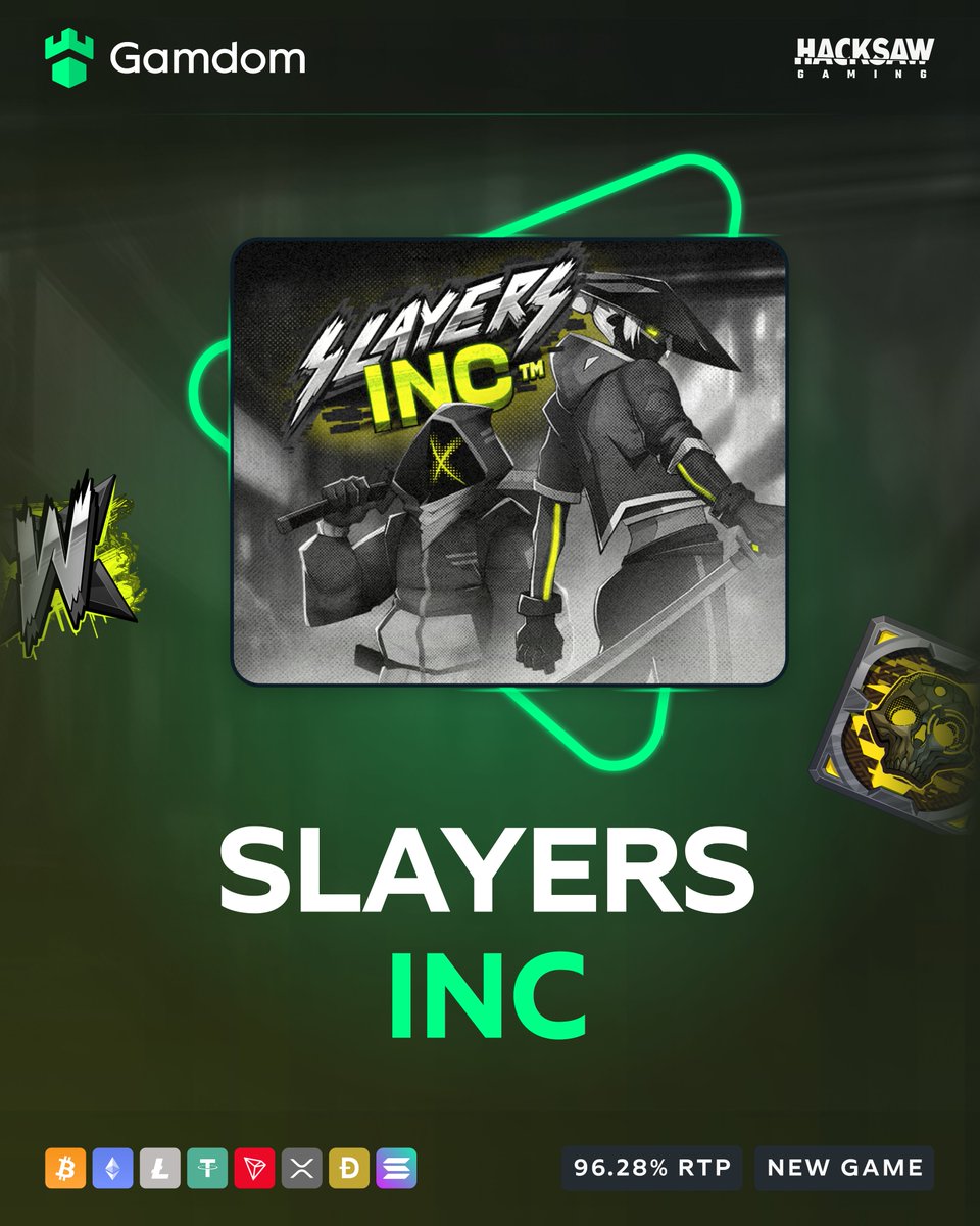 ⚔️ New Game: Slayers INC by Hacksaw Gaming! ⚔️

Step into the noir, cyberpunk world of Slayers INC and prepare for an epic battle! 🐉💀

Win up to 15,000 x your bet in this intense slot adventure! 💸

We're giving away free spins for you to enjoy this game!

💚 + 🔁 + Mention a