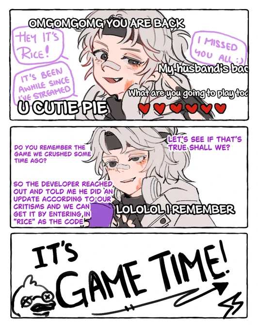 Doodle comic of Rice Luca as a streamer

Pls ignore the spelling errors and how unpolished it is haha ;;

1/2 