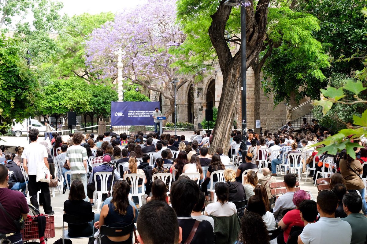 🔵 Comença la presentació del Sindicat d'Habitatge Socialista de Catalunya, una eina oberta a la classe treballadora que pretén unificar la lluita per l'habitatge amb la lluita pel socialisme.