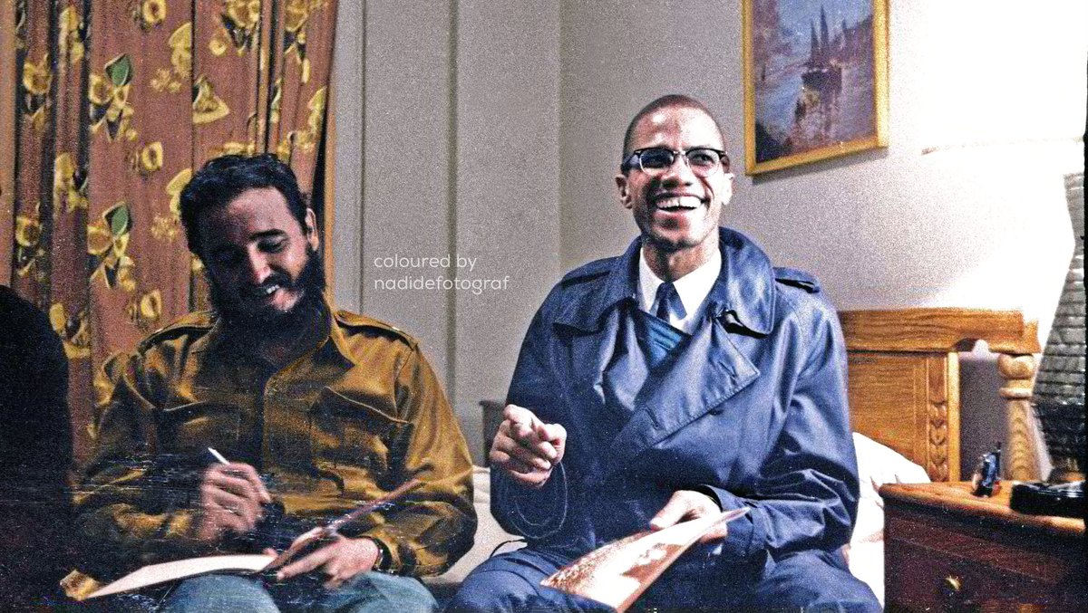 Fidel Castro, Malcom X ile birlikte Harlem'de, 1960