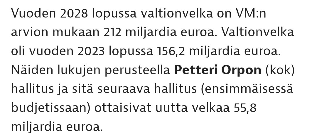 Pölhöpopulismia ja taikaseinälatteuksia. 'Ei ole taikaseinää', ai ei ole? Katso Riikka, 55,8 Miljardia (ilmeisesti paremmasta taikaseinä) rahoittamaan hyvätuloisten verohelpotukset ja olemattomat bensa-/kalja-alet.