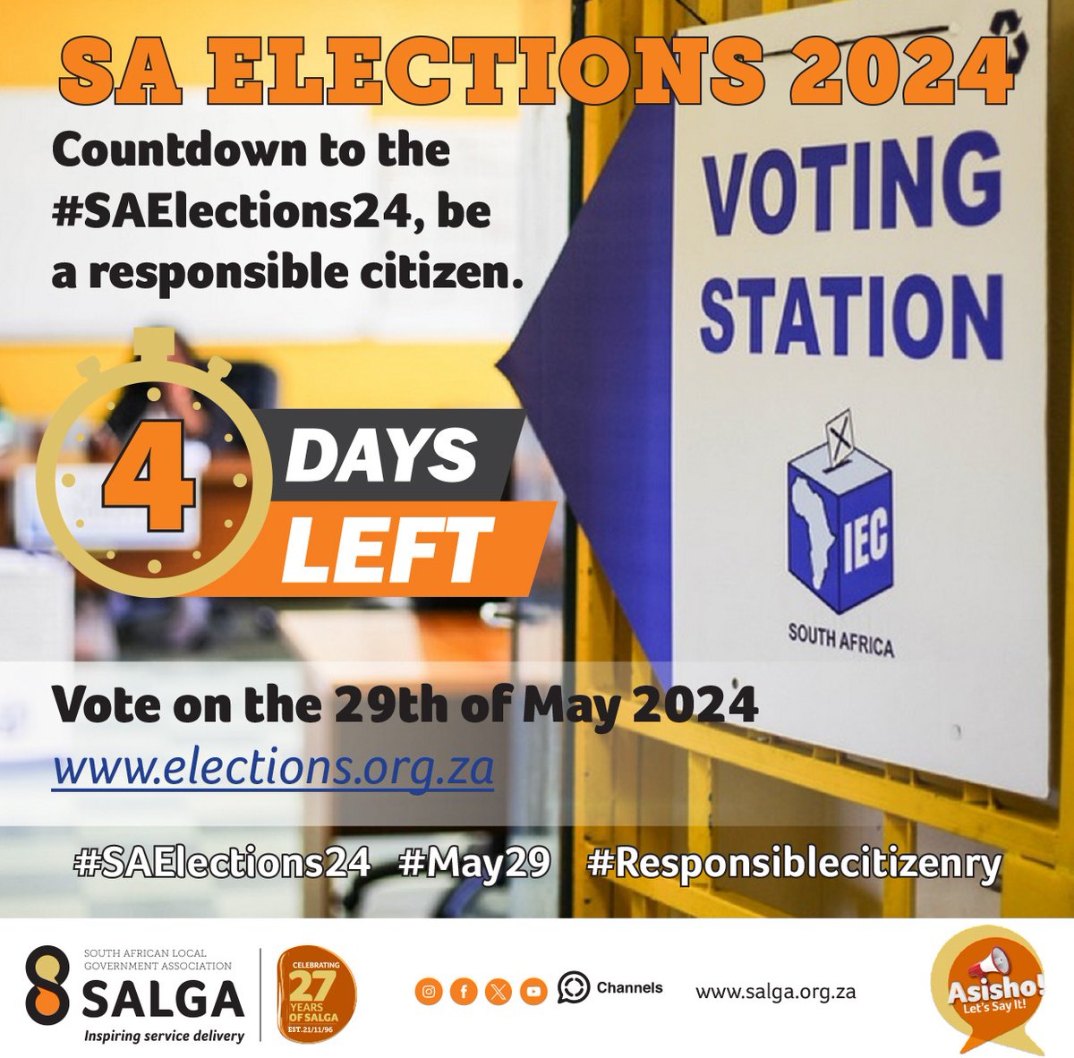 Countdown to #May29. #SAElections24