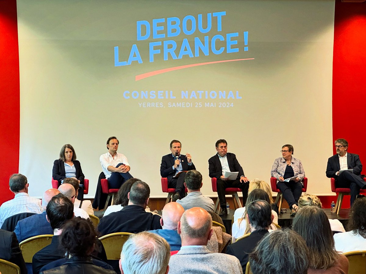Début du Conseil National de Debout La France pour préparer, en cas de dissolution, les élections législatives anticipées et actualiser notre projet national pour les prochaines échéances électorales !