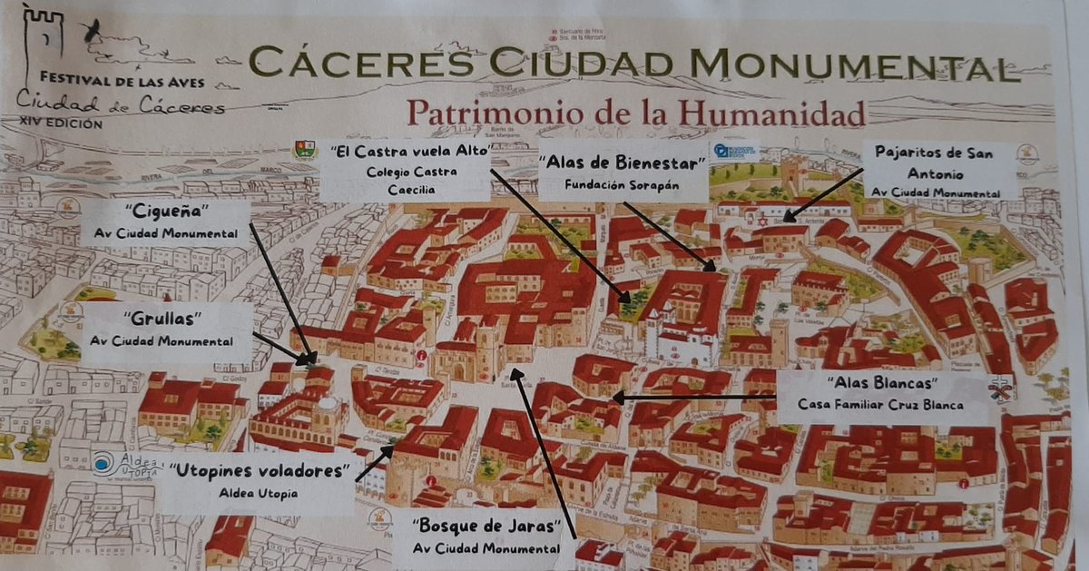 #Festivaldelasaves #Cáceres Acércate a ver la decoración que han realizados los vecinos y vecinas de la ciudad monumental junto con otros colaboradores.
