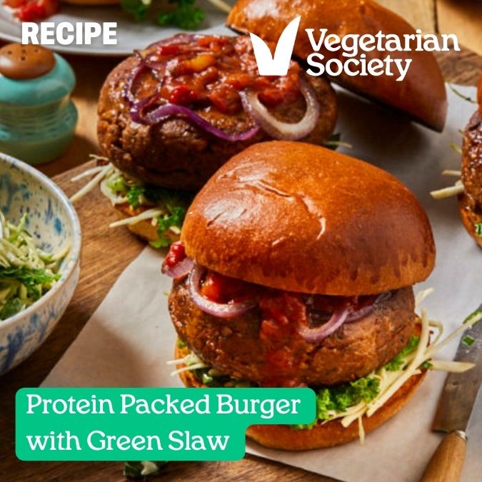 Looking for a veggie burger that's both nutritious and bursting with flavour? We've got you covered! vegsoc.org/recipes/burger… #recipe Love #veggie recipes then take a look at our membership package vegsoc.org/what-you-can-d…