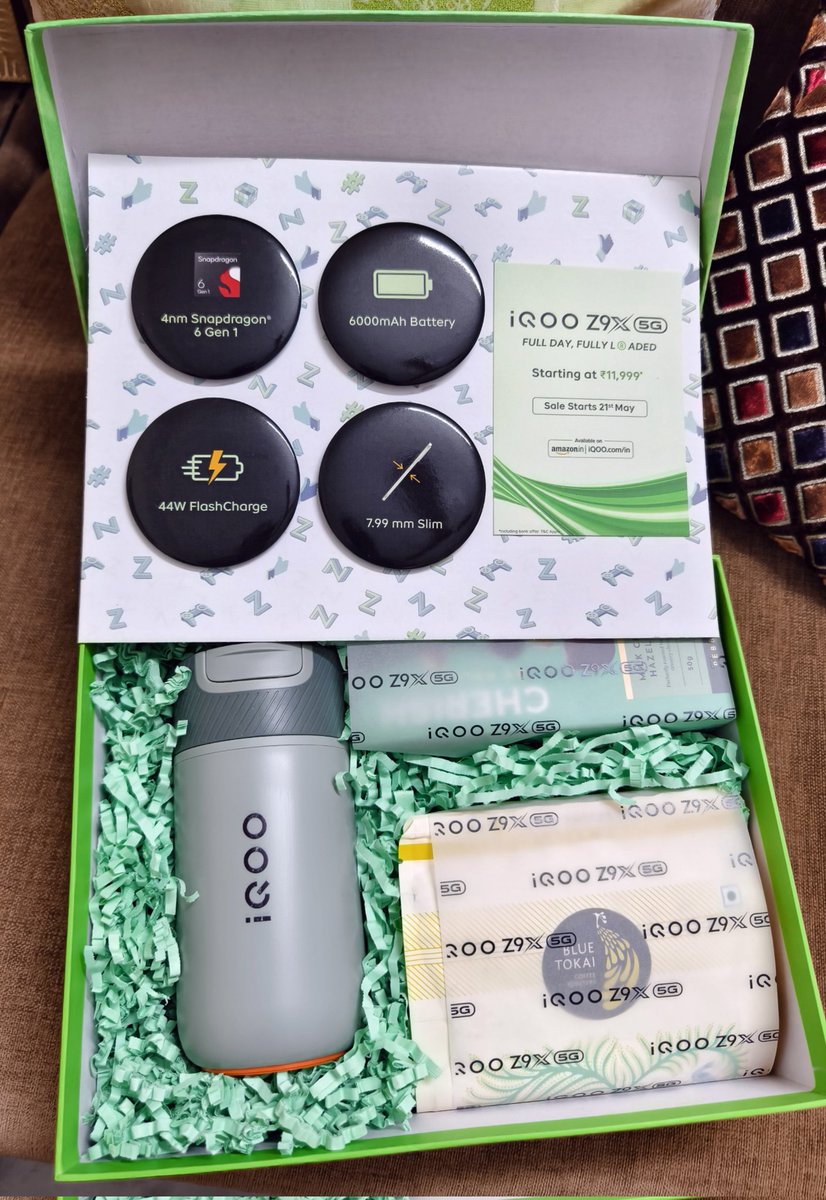 Got this launch package for the iQOO Z9x that clearly highlights the different specs. Z9x is a decent product for people looking to get a taste of 5G. Will send the contents of this package to 3 lucky folks, just drop a reply on why you want to win.