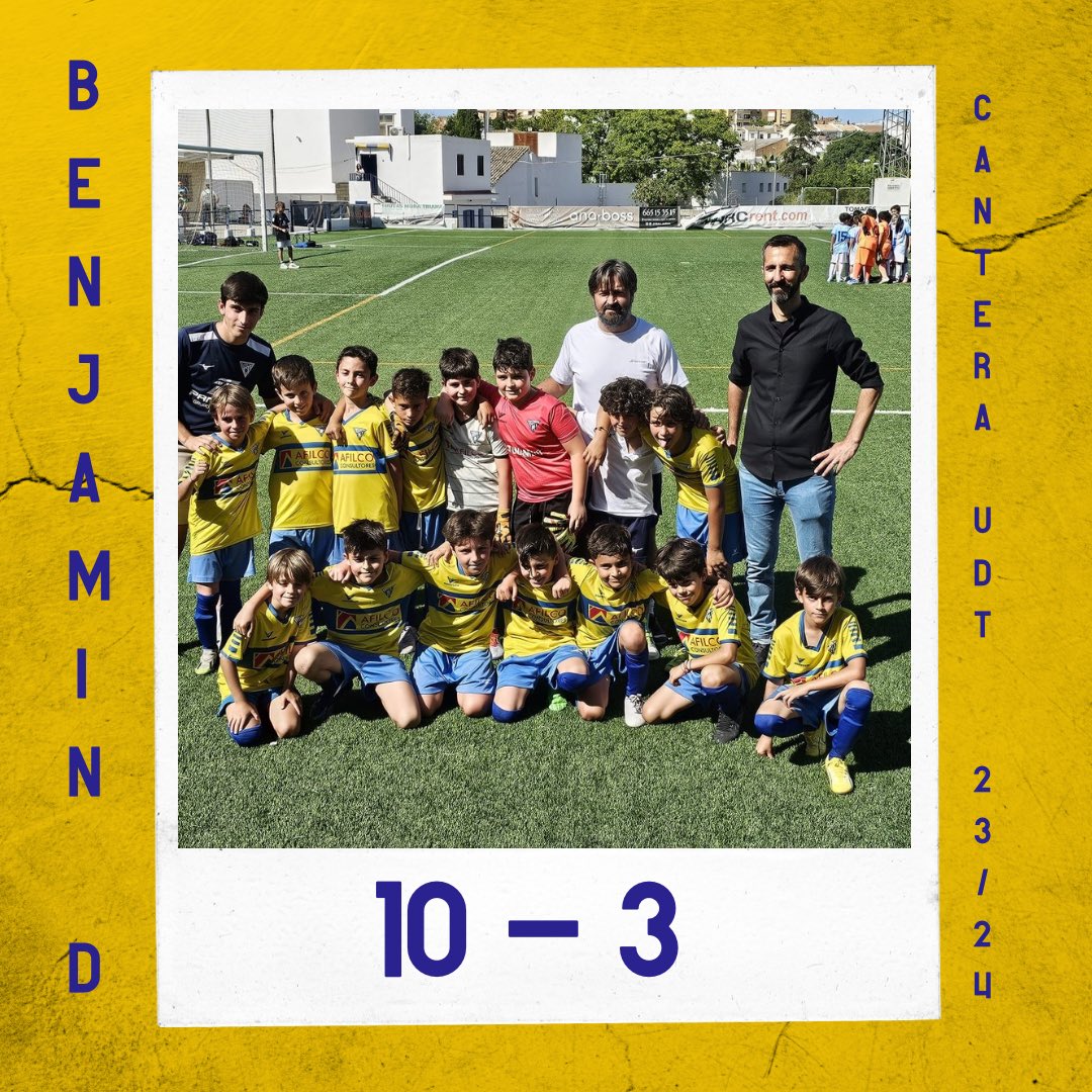 📸 𝐁𝐄𝐍𝐉𝐀𝐌𝐈𝐍 𝐃

Increíble victoria del benjamín de Alvaro Navarrete 10-3 en su último partido de la temporada 💛💙
¡Enhorabuena chicos!✌🏼🔝

#CanteraUDT