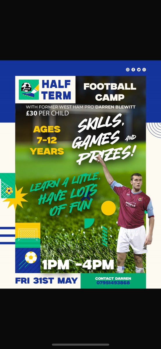 Just under a week to go!! There is still a few spaces available to book your child on to my football fun camp for Friday 31st May at @little_oakleyfc. Get in touch to book your child space now ⚽️#JKicks #harwich #Dovercourt #Essex Poster by @M_Y_Media_ 👌🏻