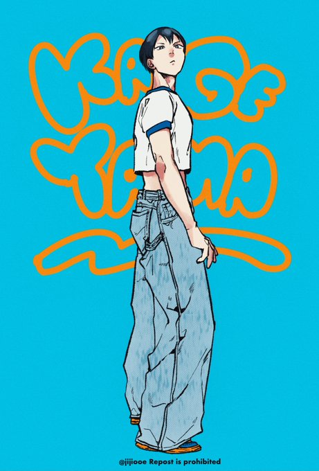 「blue background male focus」 illustration images(Latest)