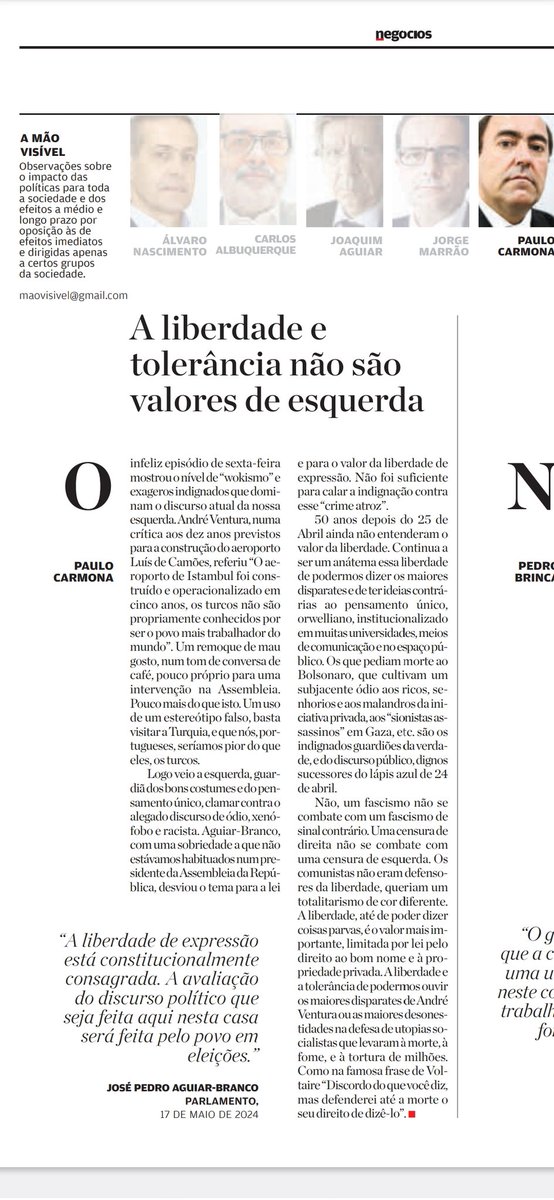 Carmypc's tweet image. A liberdade, até de poder dizer coisas parvas, é o valor mais importante, limitada por lei pelo direito ao bom nome e à propriedade privada.