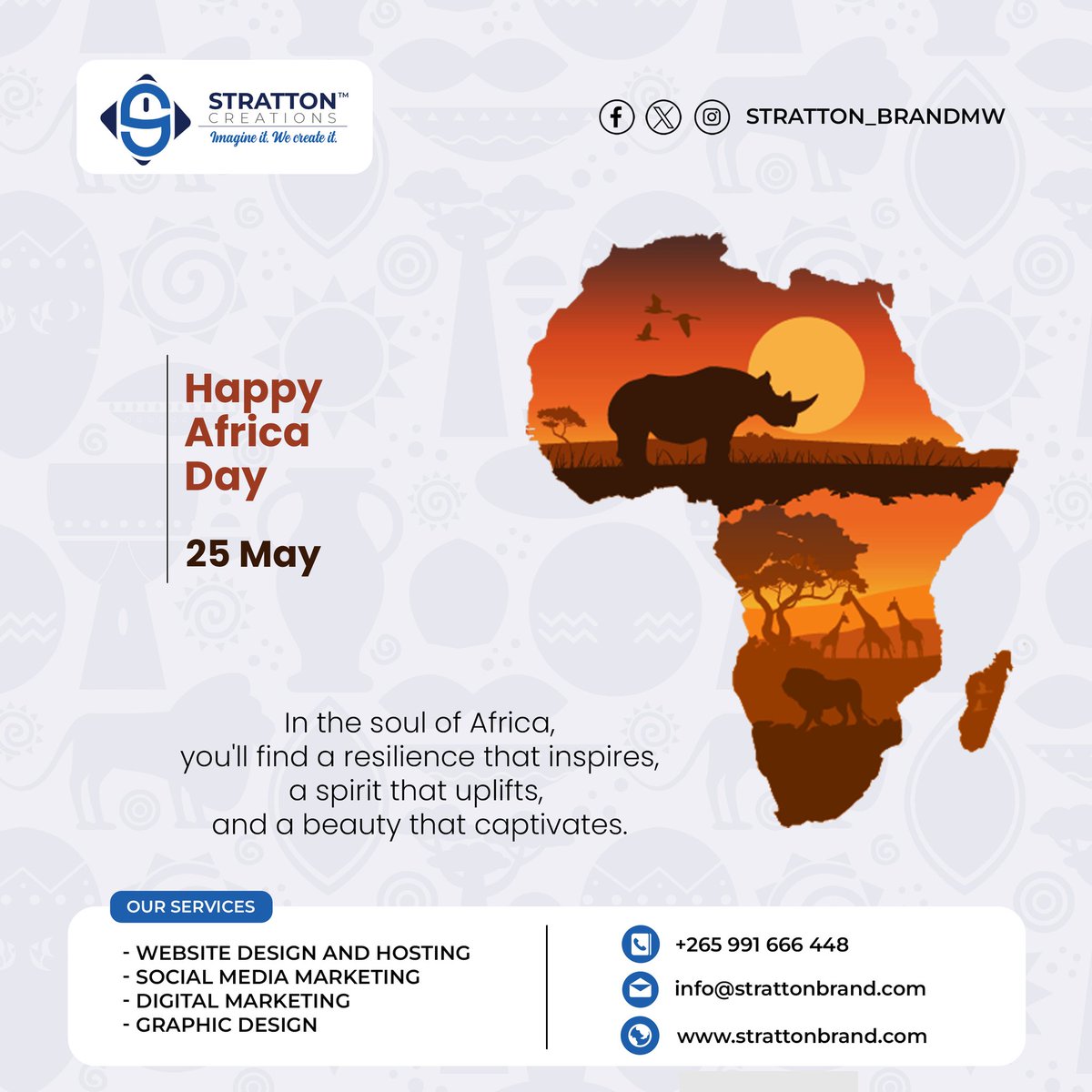 strattonbrandmw's tweet photo. 🇲🇼 Happy Africa Day, Malawi! Let us work together to make our land a better place.

#africaday #malawi #strattoncreations https://t.co/vHWaNdcfH8