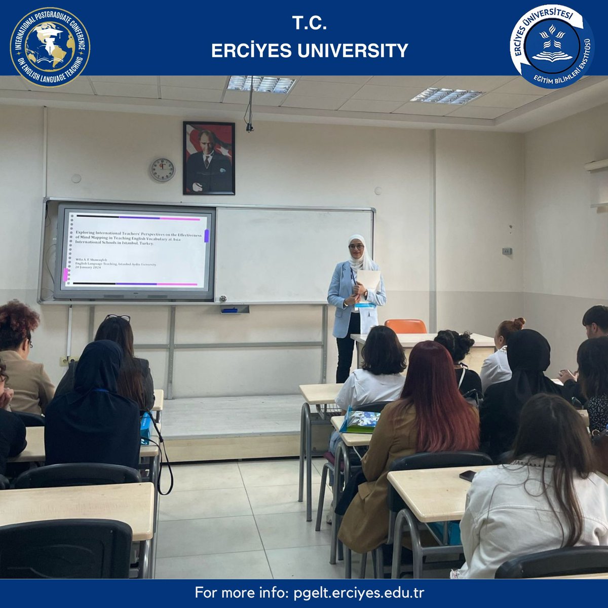 Room 3 : Exploring 'International Teachers’ Perspectives on the Effectiveness of Mind Mapping for English Vocabulary' by Wlla A. F. Shawaqfeh. Highlighting the power of visual learning tools! 🌟📖 #VocabularyTeaching #MindMapping #PGELT2024 #Education #PGELTconference