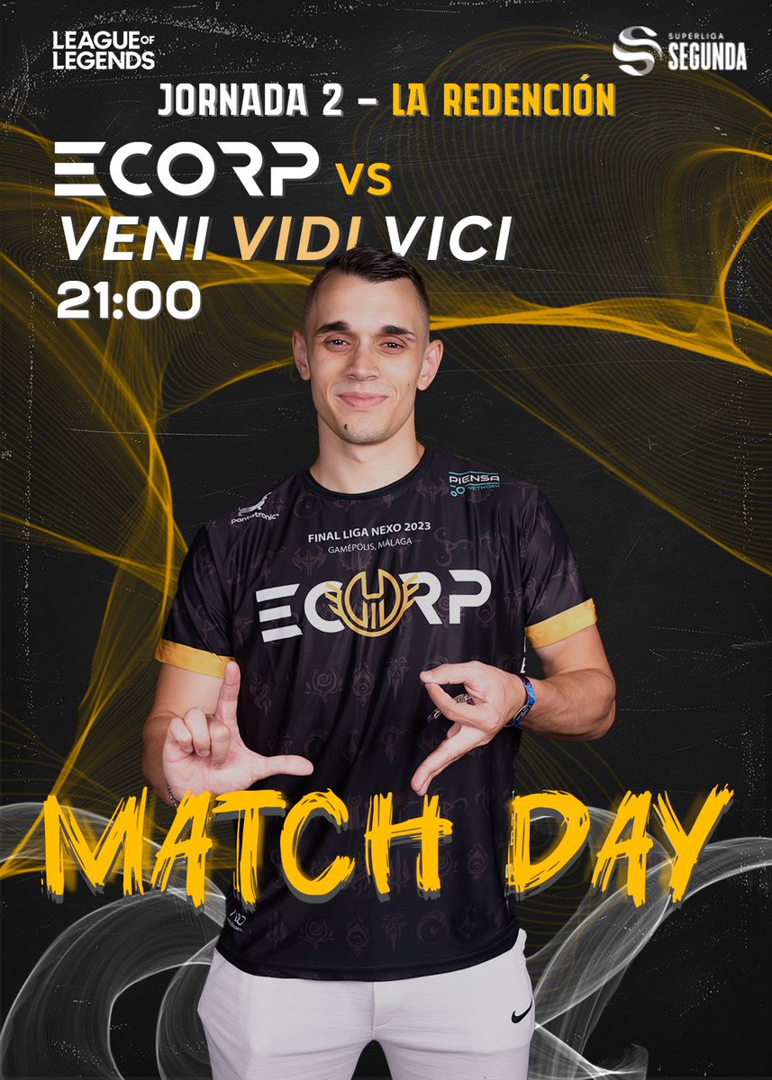 🔴MATCH DAY🔴

Tras el mal despertar de ayer, hoy nos toca redimirnos, que se preparen los villanos de <a href="/VVV_ESP/">Veni Vidi Vici 💛</a> 

(twitch.tv/ecorptv) - (twitch.tv/lvpes)

🎙️ <a href="/Corcu_/">Corcu ♔</a>
🎙️ <a href="/ZurbexESP/">Oscar 'Zurbex' Flores</a> 
🎙️ <a href="/Noemi_Aru/">NoemiNT</a>
🎙️<a href="/Elrosone/">Elro</a>

#NEWECORP #WEMAKETHEWAY