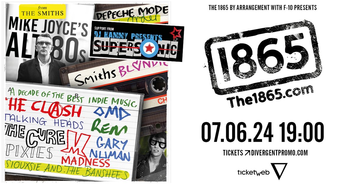 Alt 80's tunes, spun by Mike Joyce of The Smiths? See you there 😎