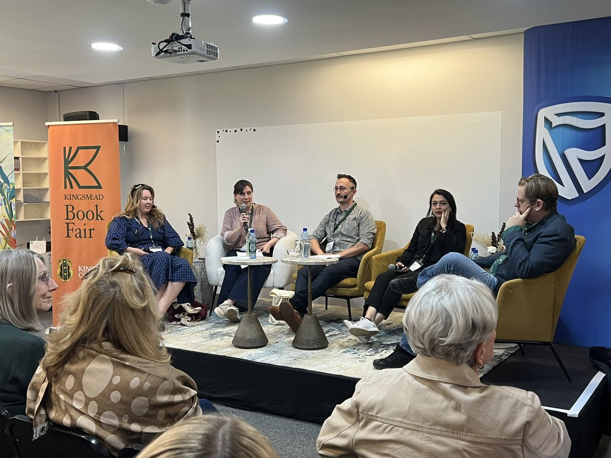 What makes stories “literary”? It’s a full venue as the audience looks forward to Georgina Geddes asking authors @almackay, @ShubnumKhan, @AmyHeydenrych and Craig Higginson about their “textually transmitted disease” - that is, the desire to write. #KBF24