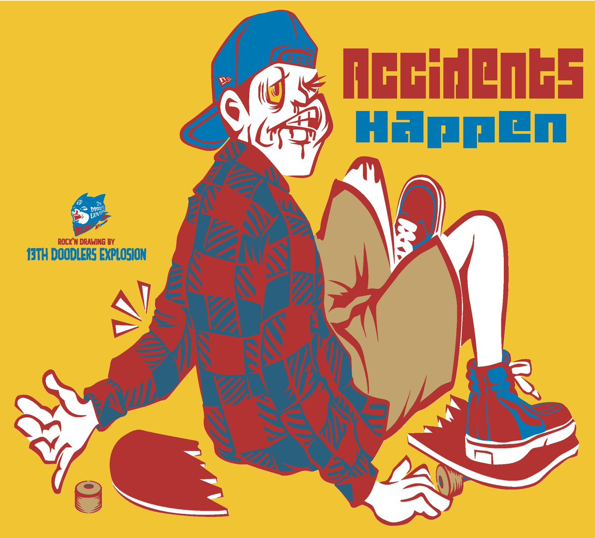 'Accidents Happen'
by13th Doodlers Explosion

#artwork #drawing #illustration #lowbrow #stencil