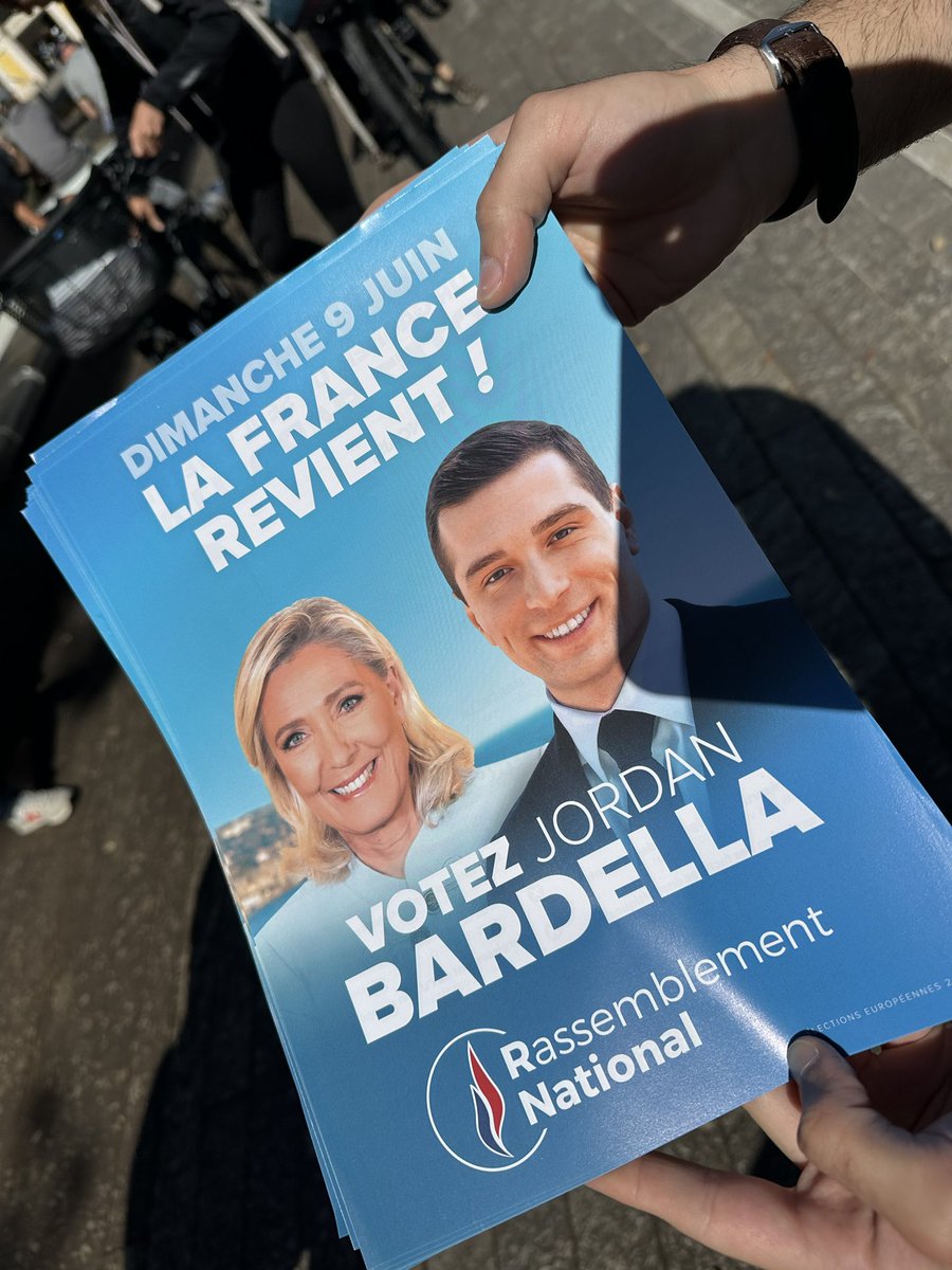 Tractage matinal à #Nice06 dans les quartiers Garibaldi et dans la vieille ville avec un excellent accueil des riverains. Le #09Juin, pour que la France revienne, on se mobilise et on vote @J_Bardella ! #VivementLe09Juin #LaFranceRevient